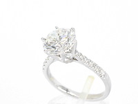 Witgouden ring met diamant 3.00 carat - afbeelding 7 van  12