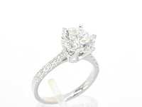 Witgouden ring met diamant 3.00 carat - afbeelding 8 van  12