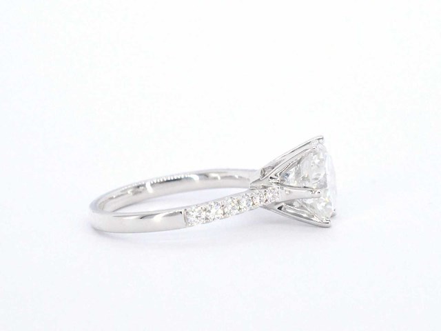 Witgouden ring met diamant 3.00 carat - afbeelding 9 van  12