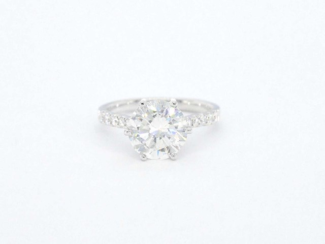 Witgouden ring met diamant 3.00 carat - afbeelding 10 van  12