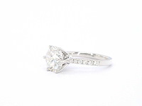 Witgouden ring met diamant 3.00 carat - afbeelding 12 van  12