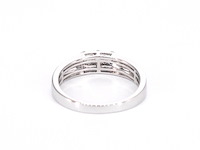 Witgouden ring met diamant en multicolour edelstenen - afbeelding 5 van  9