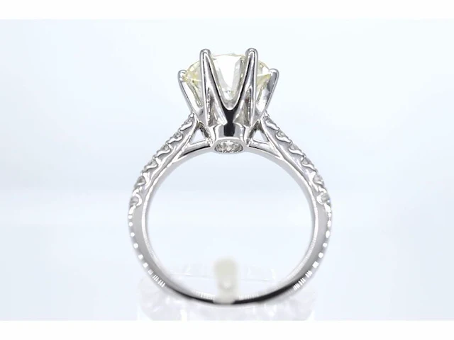 Witgouden ring met diamant met een briljant geslepen diamant van 2.50 carat - afbeelding 5 van  7