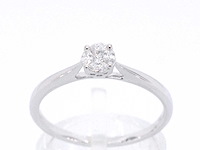 Witgouden ring met diamant - afbeelding 1 van  10
