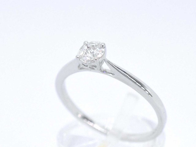Witgouden ring met diamant - afbeelding 4 van  10
