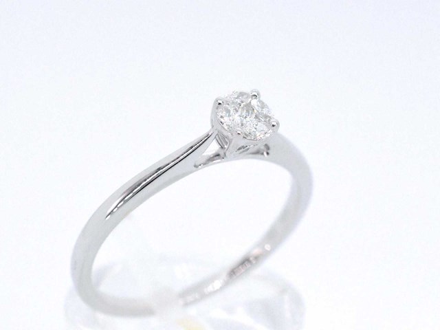 Witgouden ring met diamant - afbeelding 5 van  10
