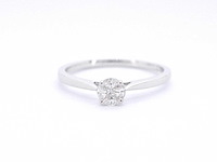 Witgouden ring met diamant - afbeelding 7 van  10