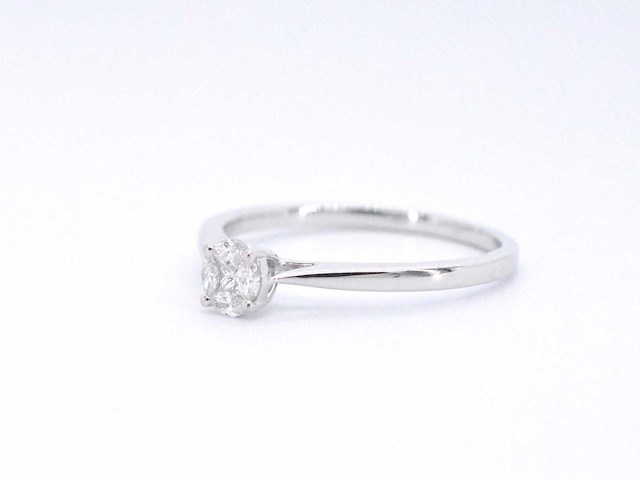 Witgouden ring met diamant - afbeelding 9 van  10