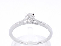 Witgouden ring met diamant - afbeelding 1 van  11