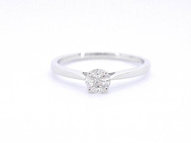 Witgouden ring met diamant - afbeelding 8 van  11