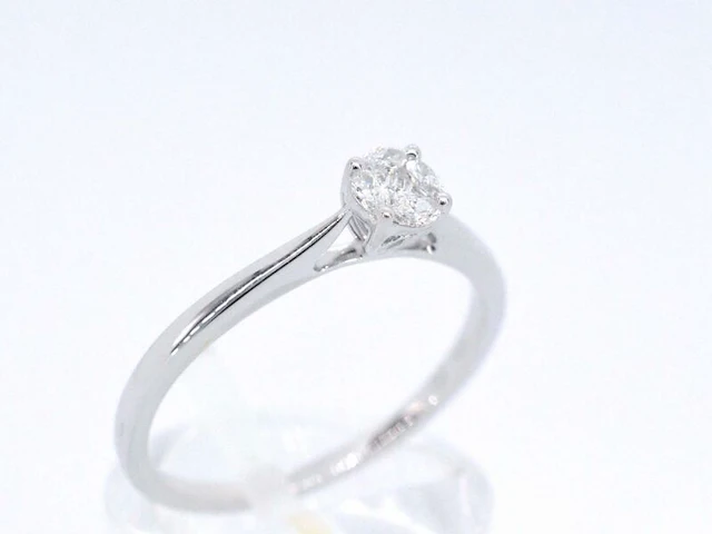 Witgouden ring met diamant - afbeelding 6 van  11