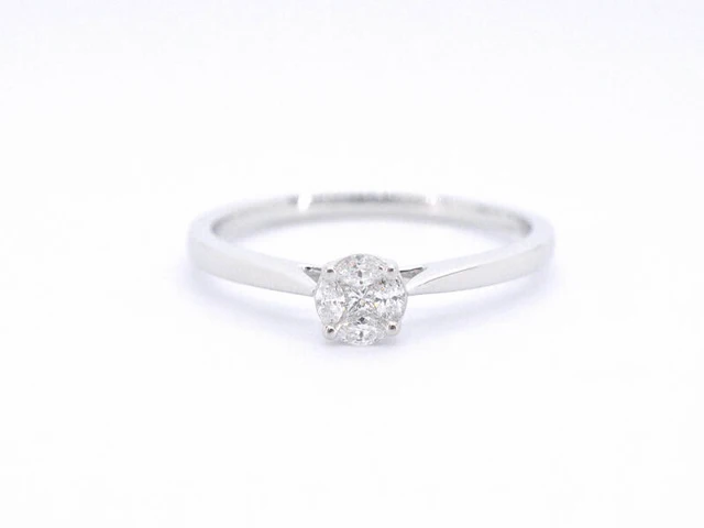Witgouden ring met diamant - afbeelding 8 van  11