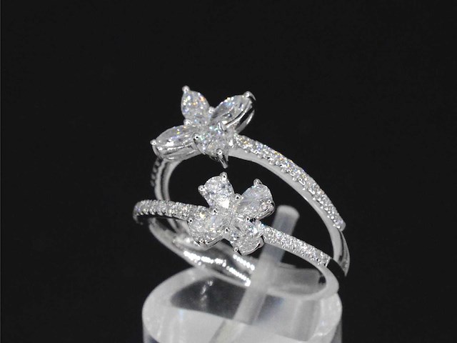 Witgouden ring met diamanten 1.30 carat - afbeelding 4 van  9