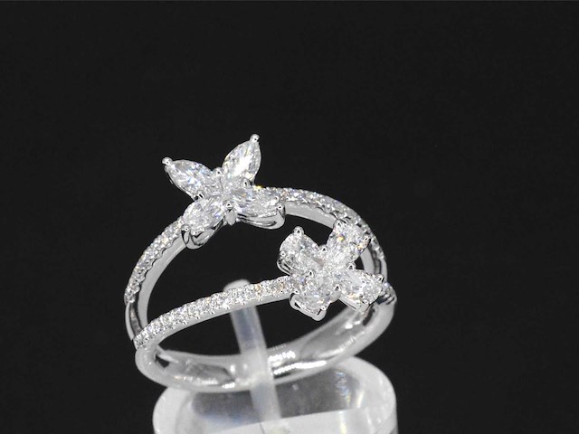 Witgouden ring met diamanten 1.30 carat - afbeelding 5 van  9