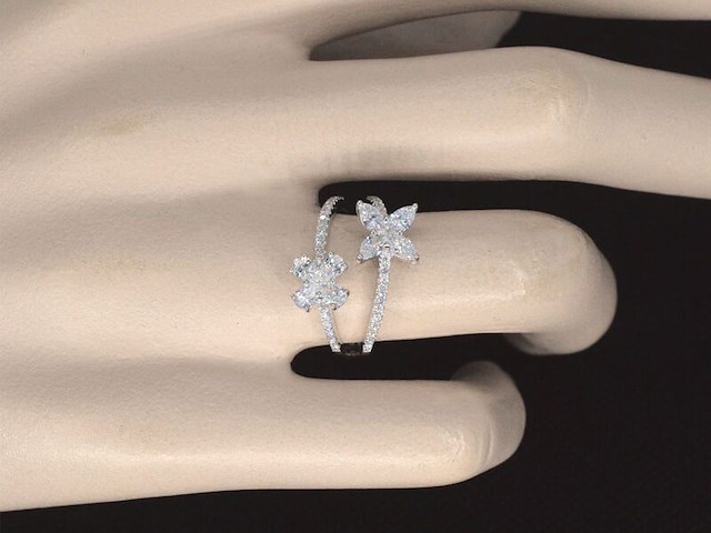 Witgouden ring met diamanten 1.30 carat - afbeelding 2 van  8