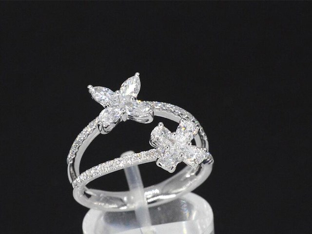 Witgouden ring met diamanten 1.30 carat - afbeelding 5 van  10