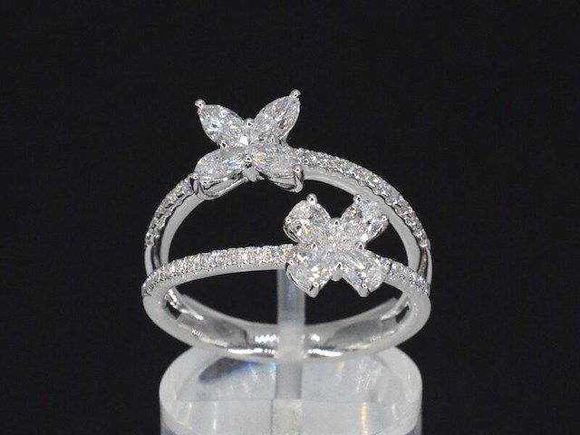 Witgouden ring met diamanten 1.30 carat - afbeelding 7 van  10