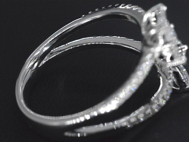 Witgouden ring met diamanten 1.30 carat - afbeelding 9 van  10