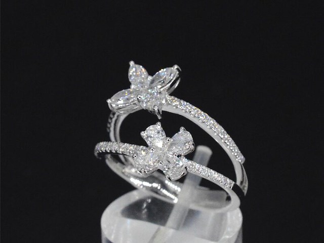 Witgouden ring met diamanten 1.30 carat - afbeelding 3 van  8