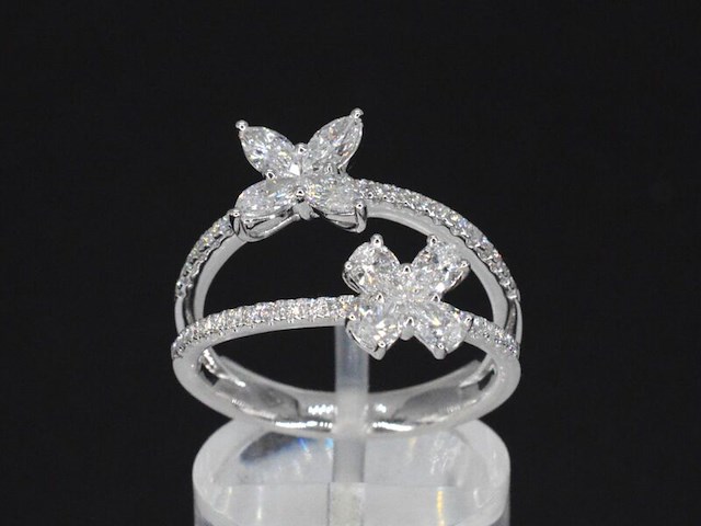Witgouden ring met diamanten 1.30 carat - afbeelding 6 van  8