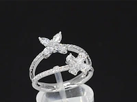 Witgouden ring met diamanten 1.30 carat - afbeelding 5 van  10
