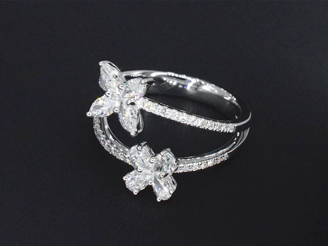 Witgouden ring met diamanten 1.30 carat - afbeelding 6 van  10