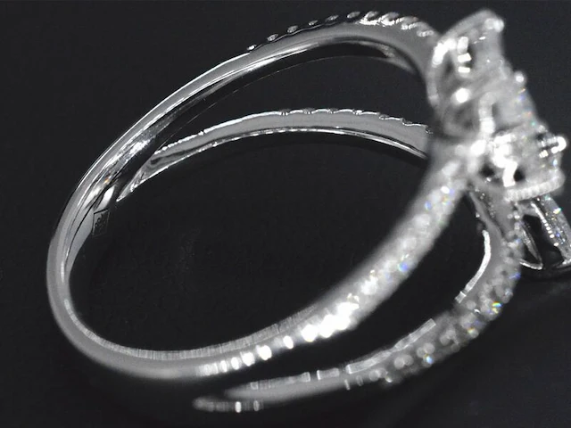 Witgouden ring met diamanten 1.30 carat - afbeelding 9 van  10
