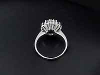 Witgouden ring met diamanten en amethist - afbeelding 7 van  9