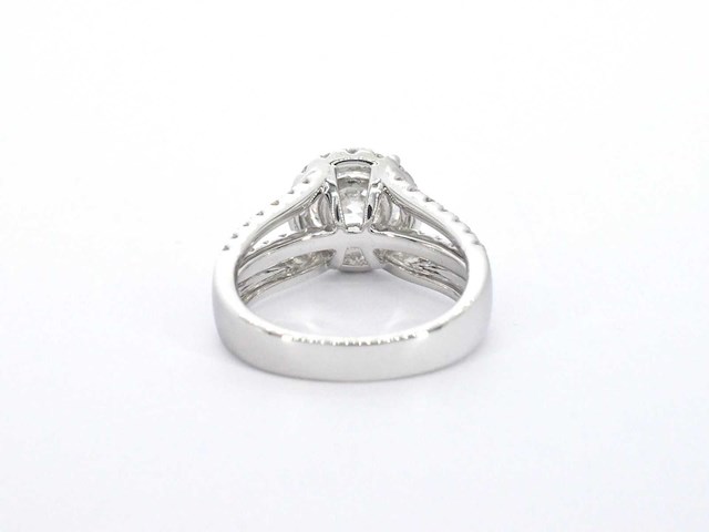 Witgouden ring met diamanten en briljant geslepen diamant 2.00 carat - afbeelding 6 van  8