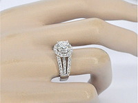Witgouden ring met diamanten en briljant geslepen diamant 2.00 carat - afbeelding 7 van  8