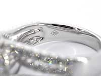 Witgouden ring met diamanten en briljant geslepen diamant 2.00 carat - afbeelding 8 van  8