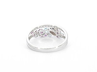 Witgouden ring met diamanten en edelstenen - afbeelding 9 van  10