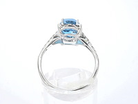 Witgouden ring met diamanten en edelstenen - afbeelding 2 van  12