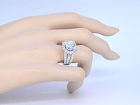 Witgouden ring met diamanten en een briljant geslepen diamant van 3.00 carat - afbeelding 10 van  11