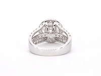 Witgouden ring met diamanten en een briljant geslepen diamant van 3.00 carat - afbeelding 8 van  11