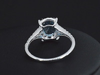 Witgouden ring met diamanten en mooie edelstenen - afbeelding 5 van  5