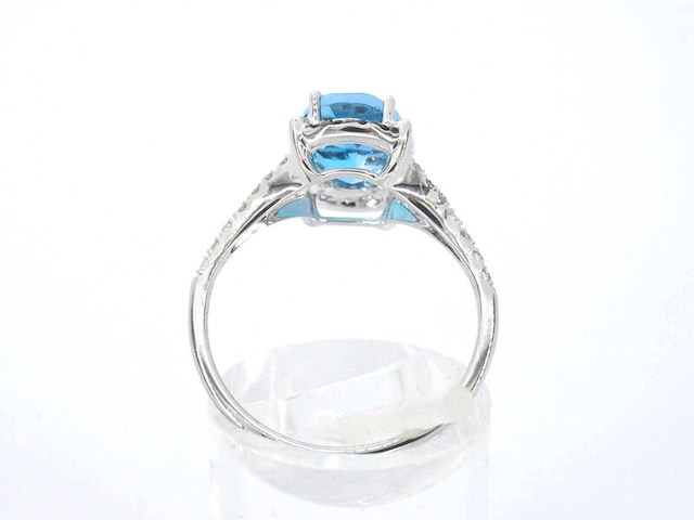 Witgouden ring met diamanten en mooie edelstenen - afbeelding 2 van  12