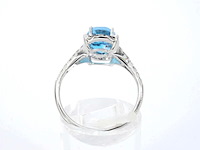Witgouden ring met diamanten en mooie edelstenen - afbeelding 2 van  12