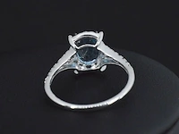Witgouden ring met diamanten en mooie edelstenen - afbeelding 6 van  10
