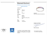 Witgouden ring met diamanten en multicolor saffieren - afbeelding 5 van  11