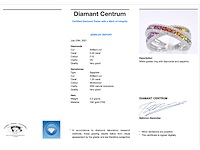 Witgouden ring met diamanten en multicolour saffieren - afbeelding 3 van  11