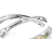 Witgouden ring met diamanten en multicolour saffieren - afbeelding 2 van  12