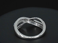 Witgouden ring met diamanten en multicolour saffieren - afbeelding 8 van  10