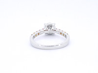 Witgouden ring met diamanten en multicolour saffieren - afbeelding 9 van  11