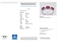 Witgouden ring met diamanten en robijn - afbeelding 3 van  10