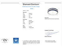 Witgouden ring met diamanten en saffieren - afbeelding 4 van  10
