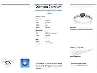Witgouden ring met diamanten en saffieren - afbeelding 4 van  10
