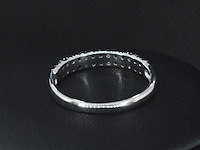 Witgouden ring met diamanten en saffieren - afbeelding 2 van  5