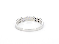 Witgouden ring met diamanten en saffieren - afbeelding 9 van  11