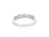 Witgouden ring met diamanten en saffieren - afbeelding 7 van  9